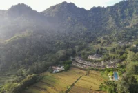Aman Jiwo from the sky The picture of Aman Jiwo, a 100 million rupiah hotel