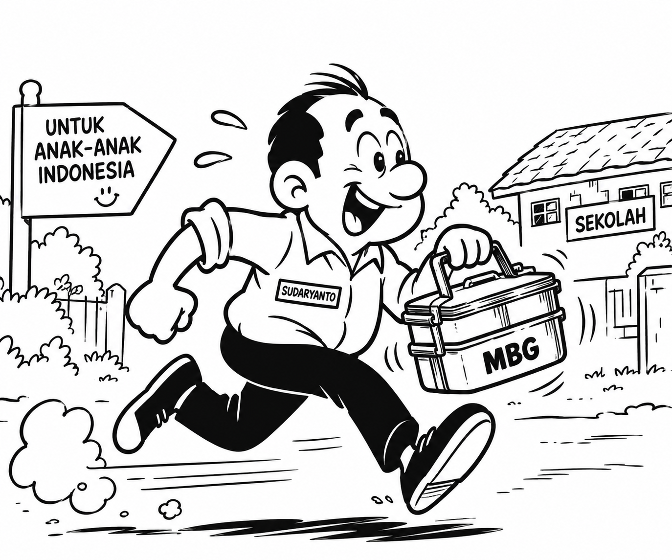 The Free Meal Program (MBG) Illustration